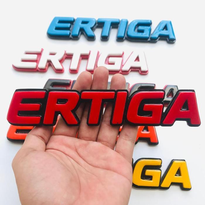 EMBLEM MOBIL ERTIGA TULISAN TIMBUL 3 DIMENSI VARIASI MOBIL BAHAN DARI FIBERGLASS BUKAN STIKER