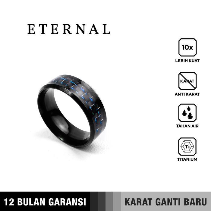 Emrys Premium Ring Eternal Real Titanium Anti Karat Cincin Titanium Pria