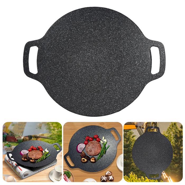Korean Round Grill Pan Non Stick Pan Barbecue Plate Household Frying