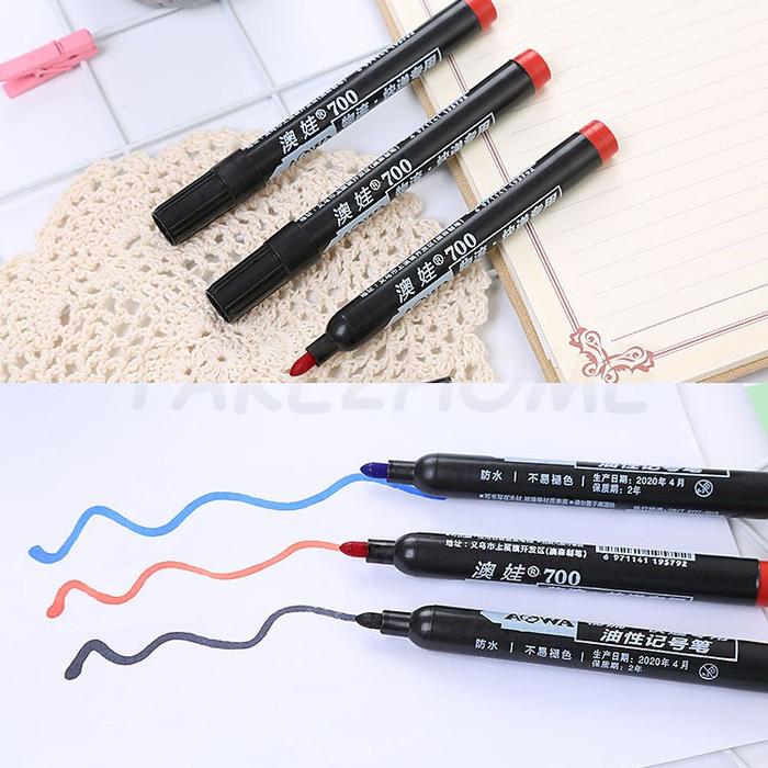 Spidol Hitam Biru Merah/Marker Permanent Spidol/Alat Tulis Spidol/Spidol Cepat Keringl /Spidol Perma