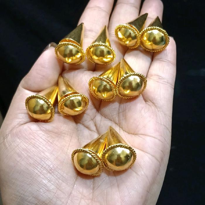 kalung Kemong plintir bahan kuningan lapis mas