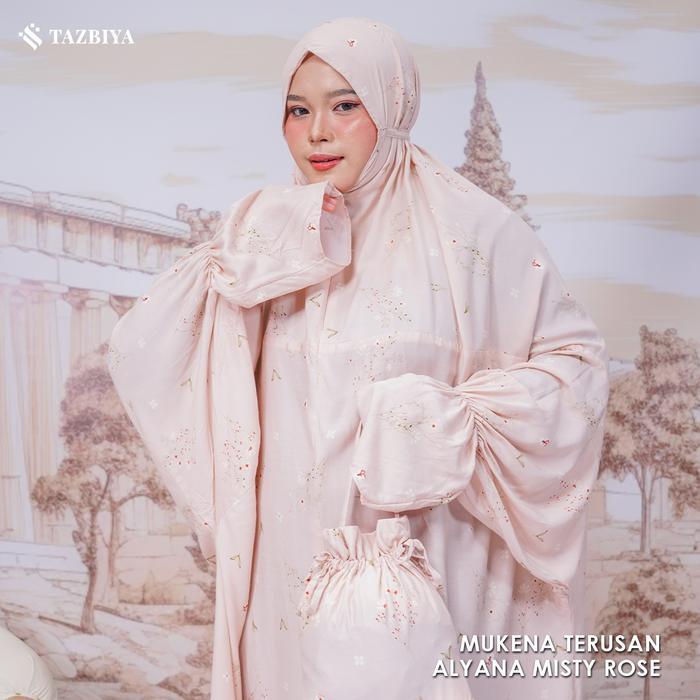 [NEW] TAZBIYA MUKENA TERUSAN PREMIUM | MUKENA RAYON TERUSAN 2 IN 1 - TERUSAN ALYANA MISTY ROSE