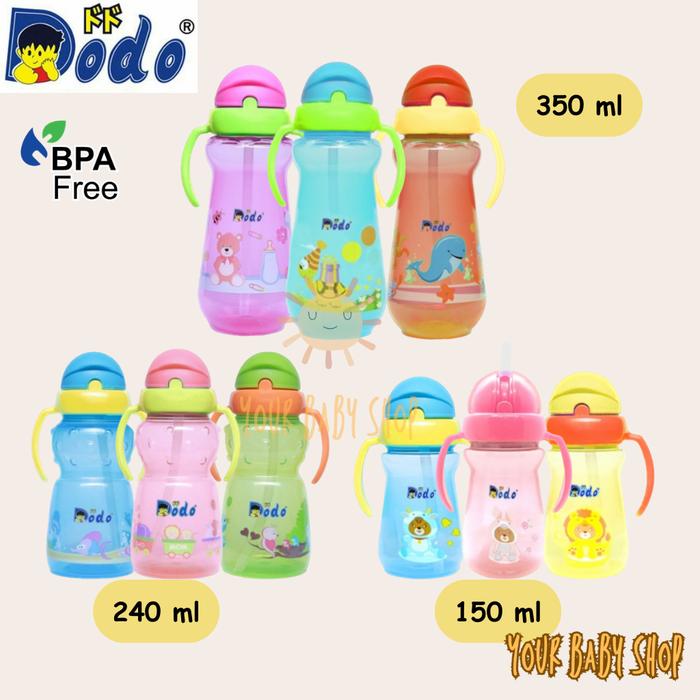 Dodo Sport Handle Cup Botol Minum Anak Training Cup Bayi dengan Gagang dan Sedotan BPA FREE