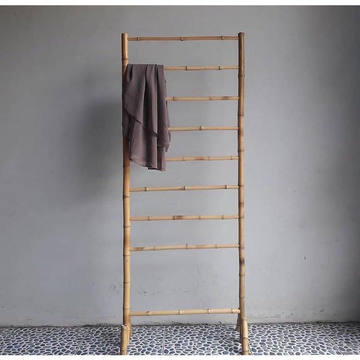 ASLI LADDER KJ CRAFT | Tangga Dekorasi Estetik Rumah Tangga Bambu Tempat Hijab Bambu Kayu Tangga s P