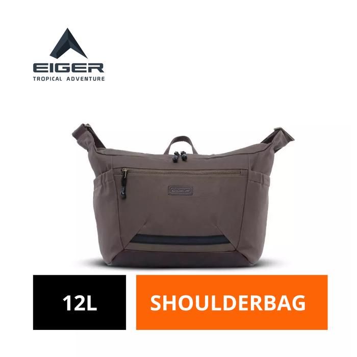 [BISA COD] Tas Selempang Laptop Pria Eiger Original 12 L Hitam Kanvas Evredait Canvas Laptop Shoulde