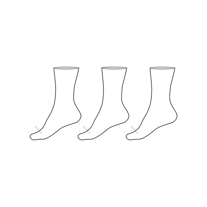 Decathlon Kaus Kaki Panjang Olahraga Raket Anak Rs100 Tri-Pack - Putih - 8615811