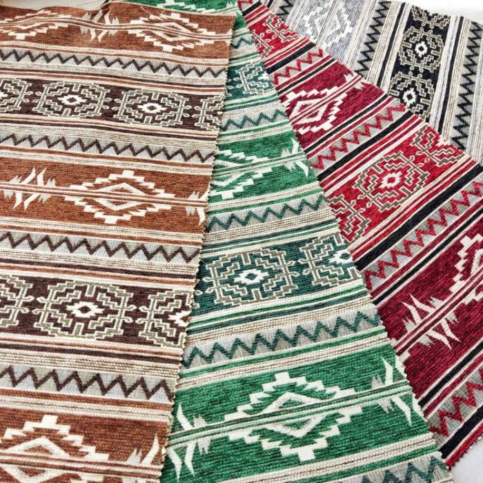 Bahan Kain Chenille Premium Meubel Sofa Lesehan / Jok / Kursi Motif Batik Arab Klasik - Ethnic