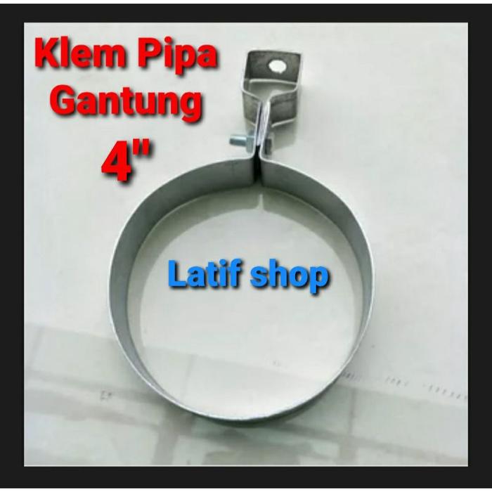 Klem pipa Gantung 4 inci / klem besi gantung /klem gantung