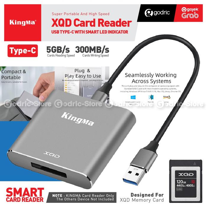 KINGMA XQD Card Reader USB 3.1 for SONY G M / Nikon Z6 Z7 / XQD