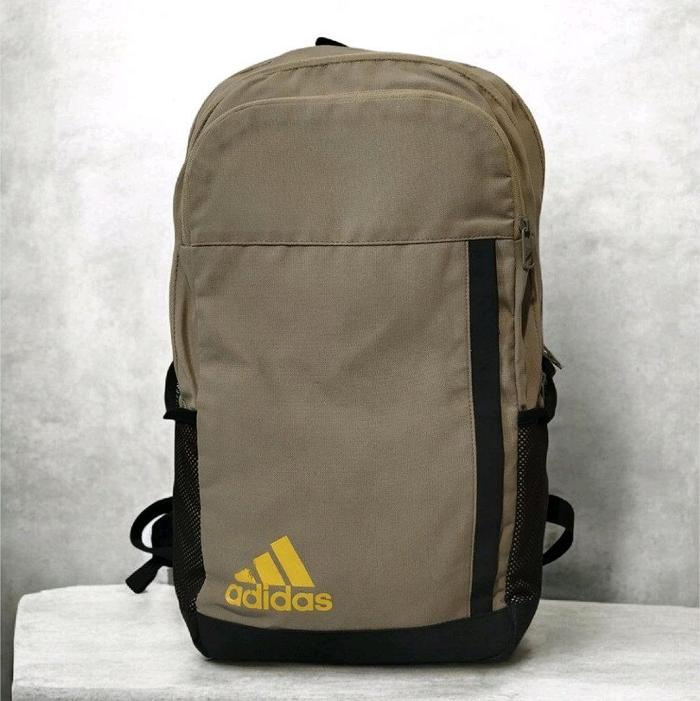 Adidas Essentials Printing Small Logo Large Capacity Beige Backpack Original