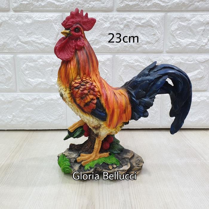 patung pajangan ayam jago serama miniatur chicken