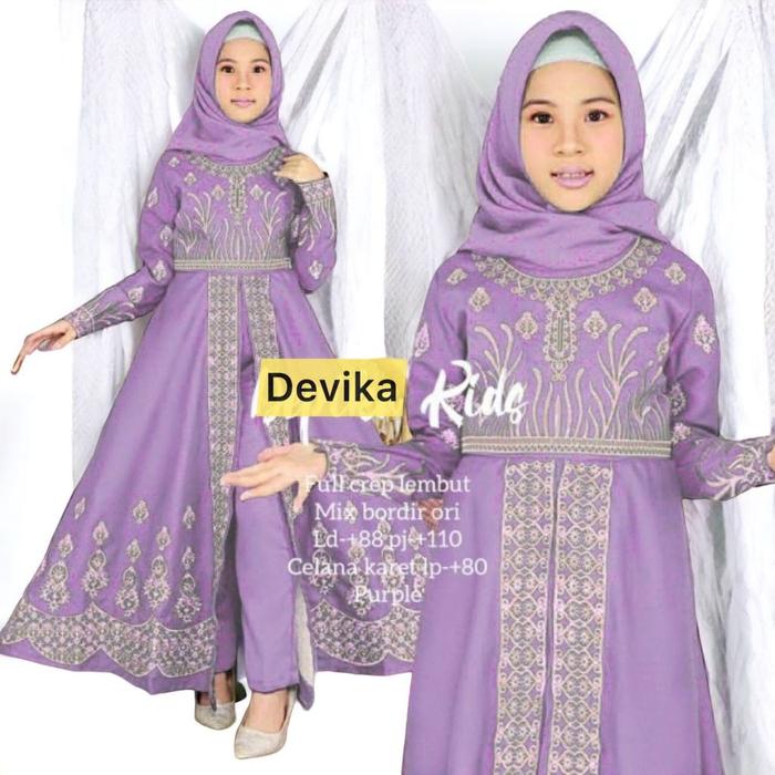 【NEW】 BAJU GAUN ANAK PEREMPUAN HIJAB MUSLIMAH UMUR 8-10 TAHUN SETELAN BAJU KONDANGAN ANAK TANGGUNG S