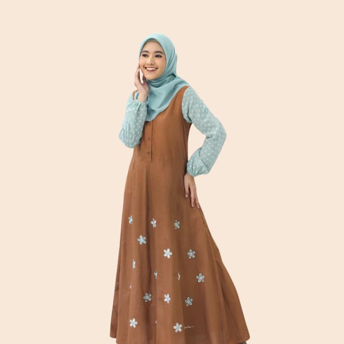 Rumah Dannis - D' Zara Abaya Couple Mom And Girl (Gamis Couple Mom And Girl Bahan Cotton)