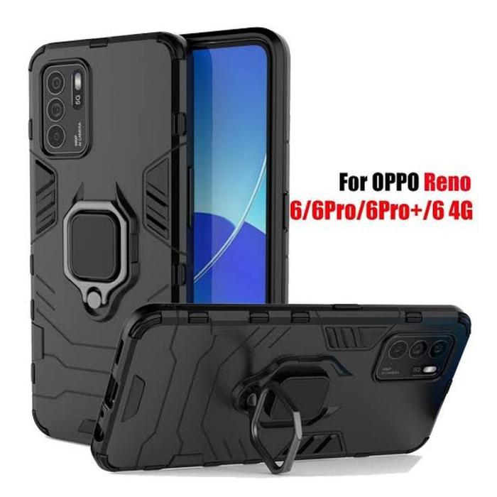 CASE OPPO RENO 6 4G 5G / RENO 6 PRO RUGGED ARMOR ROBOT STANDING IRING