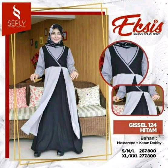 SEPLY GAMIS DEWASA GISSEL 124 NAVY ,HITAM