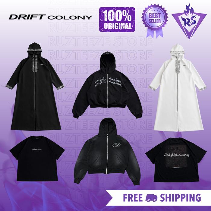 [ORIGINAL 100%] DRIFT COLONY MUSLIM COLLECTION 2026 | Jubah Drico Black | Jubah Drico White | Drift 