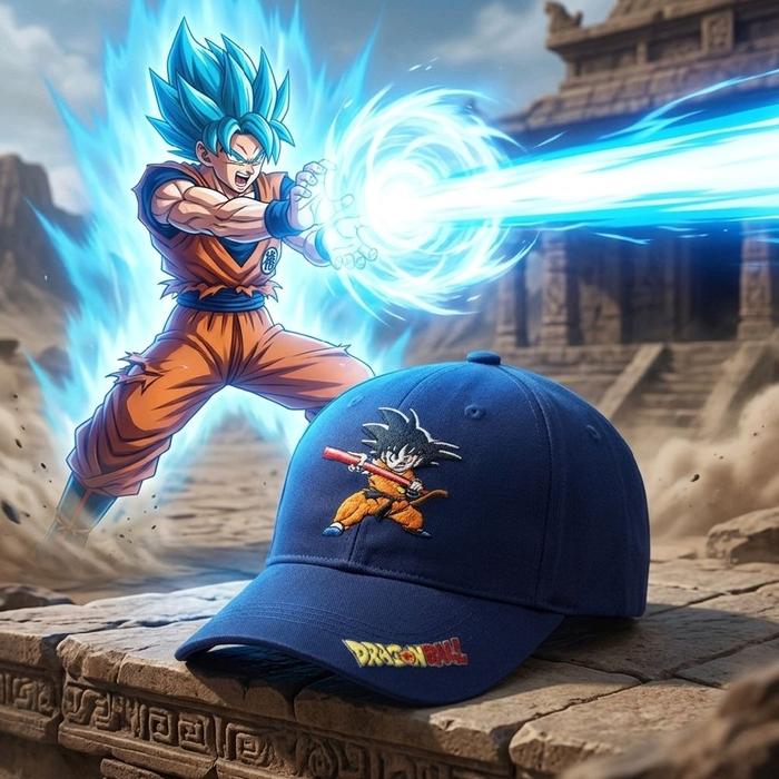 Topi Dragon Ball Original Second Warna Navy Pekat