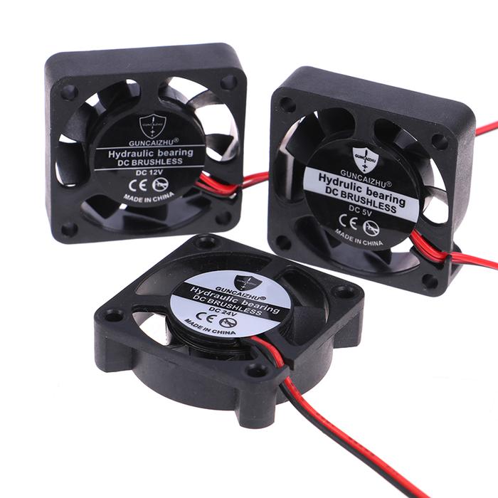 1PC 4x4x1cm 5V/12V/24V DC4010 Quiet Hot End Cooling Fan DC Small Fan Micro Brushless Fan 3D Printer
