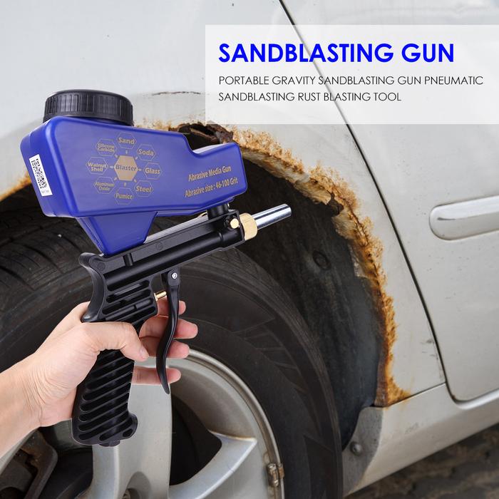 Handheld Sandblasting Spray Gun Gravity Sand Blaster Pneumatic