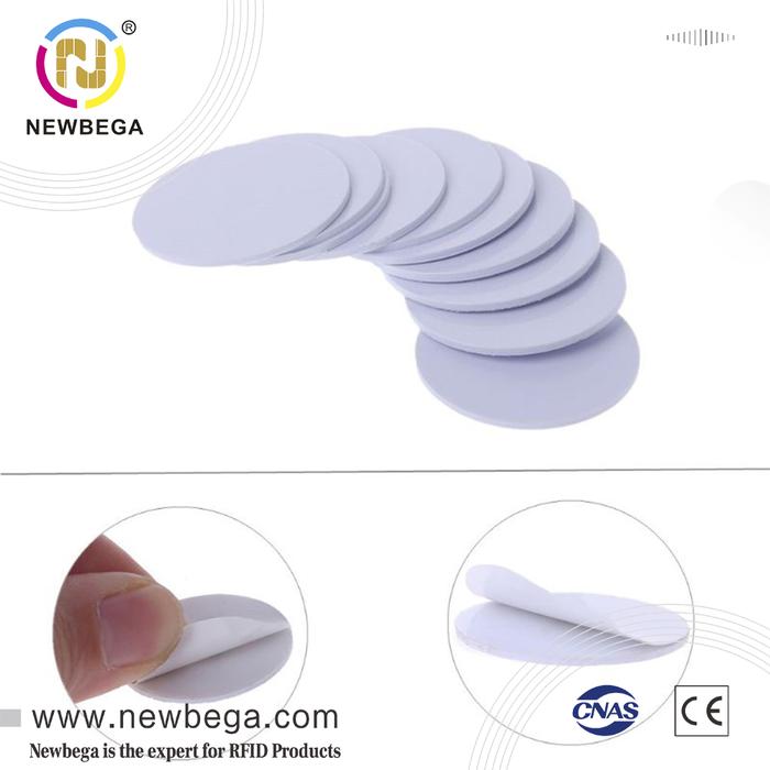 Block 0 4 Bytes UID Changeable Sector-Rewritable RFID Disc Tags PVC
