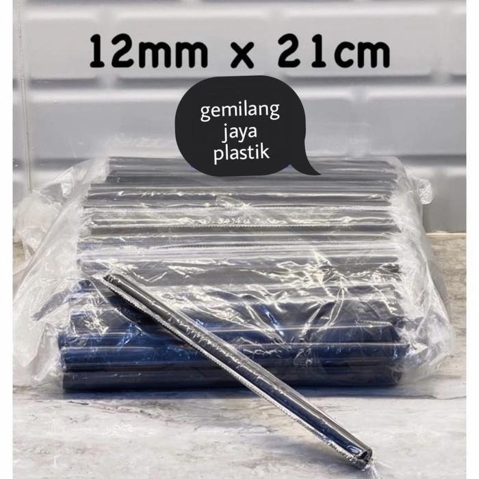 SEDOTAN BUBBLE BOBA STERIL 12mm/BOBA STRAW BENING PANJANG RUNCING 21CM