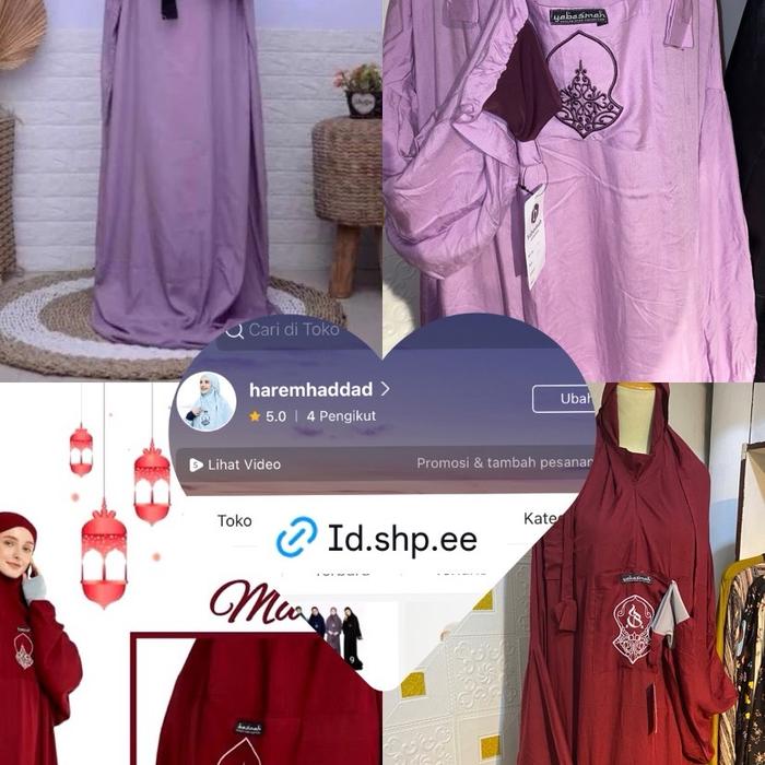 Mukena Basmah/Mukena Terompah/Mukena Manset