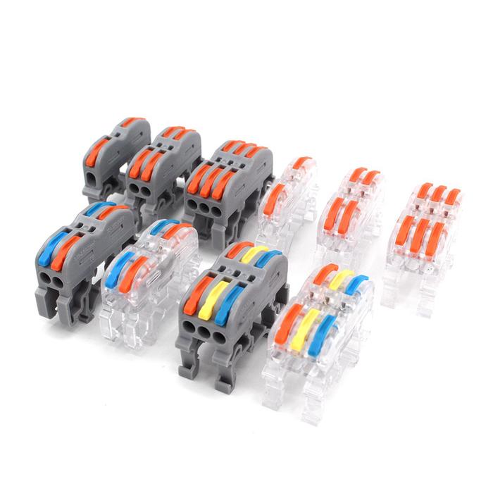 Din Rail Wire Connector Color 211  Fast Universal Compact Electric