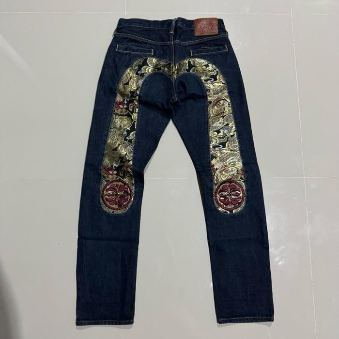 Evisu Golden Dragon Daicock lot 2000 18AW Embroidered Big Logo Selvedge Denim Jeans