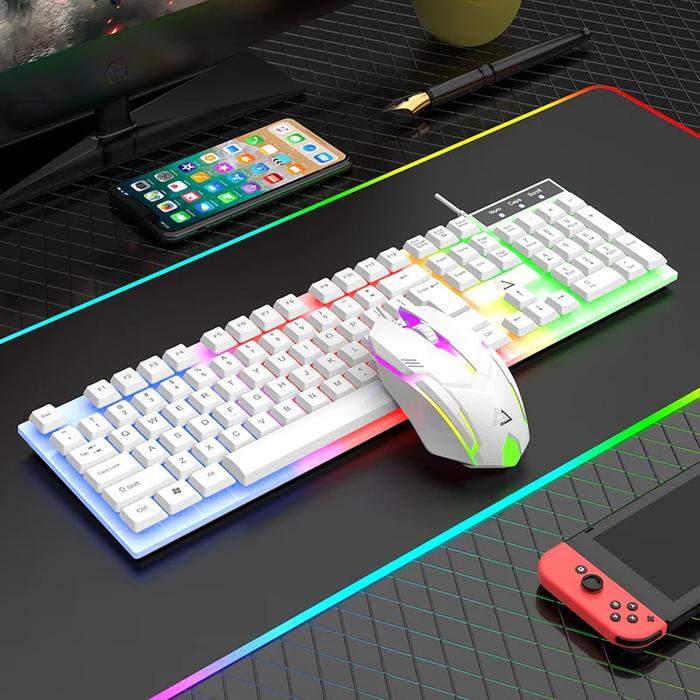 Cahaya Bundaran | Keyboard Mouse Gaming Wired Mechanical | Keyboard Gaming Wired Mechanical Feel | K