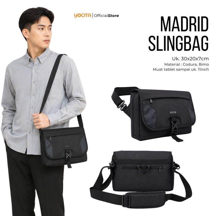 YOOTA Madrid Sling Bag Tas Selempang Pria Wanita Muat Tablet 11 Inch Messenger Bag