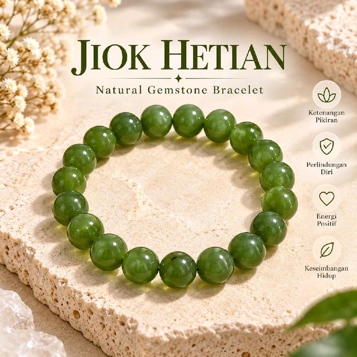 HETIAN JADE - Gelang Giok Hetian Asli Natural