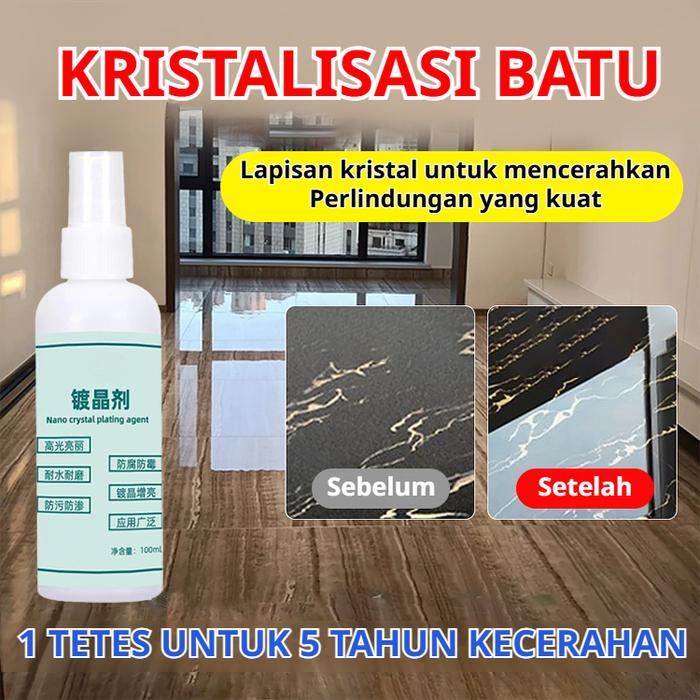 【Agen pelapisan kristal batu】Agen kristalisasi perbaikan dan pencerahan/pembersih kerak kamar mandi/