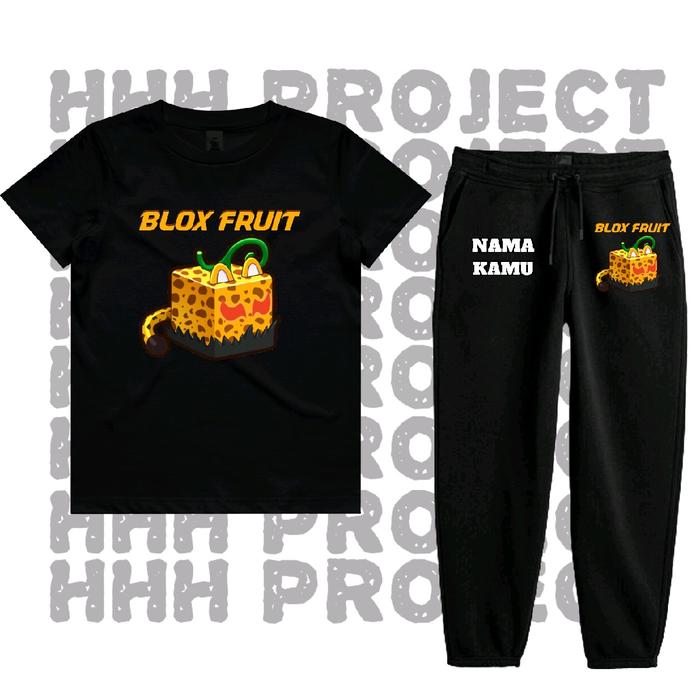 Baju Kaos Setelan Anak BLOX FRUIT LEOPARD ROBLOX Best seller high quality Bisa COD FREE NAMA- Fashio