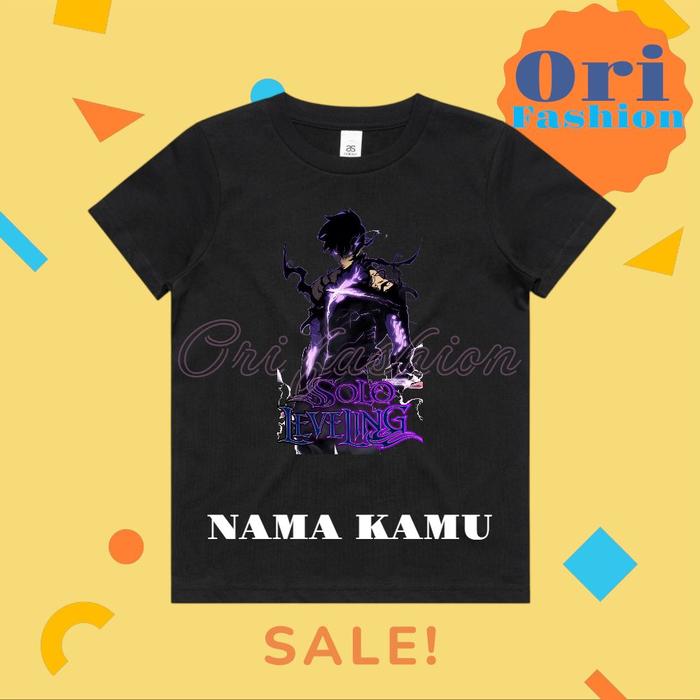 Baju kaos fashion anak logo solo leveling