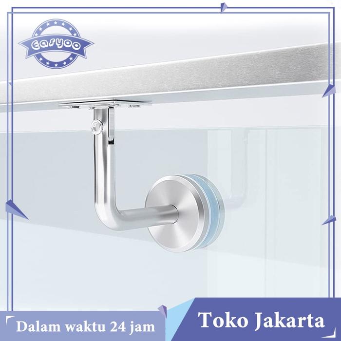 Konektor Hand Railing Stainless Glass Tangga Kaca Lurus Bracket Handrail Untuk Tangga