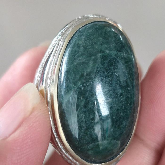 batu cincin giok nabie papua dark green papua