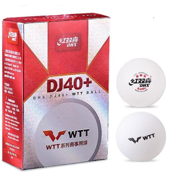 DHS WTT 3 STAR DJ40+ BALL BOLA PINGPONG TENIS MEJA WORLD TABLE TENNIS