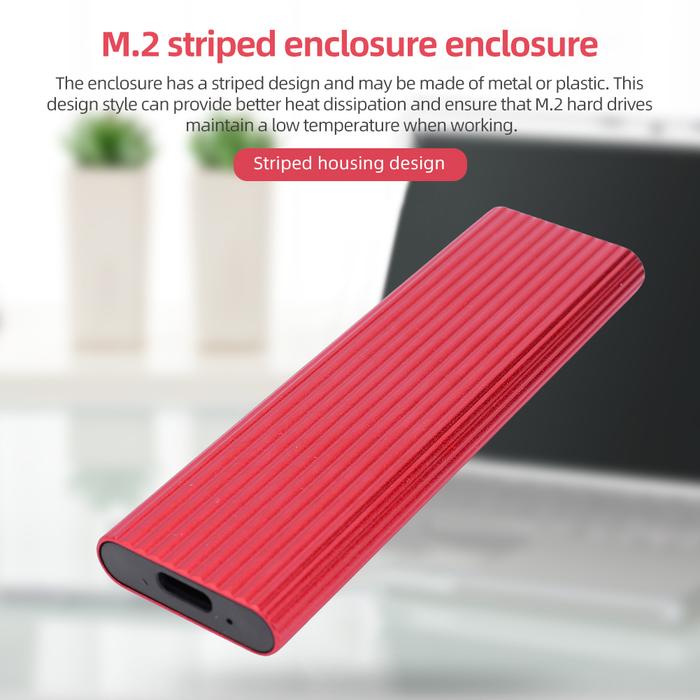 NVME casing eksternal SSD M.2, kandang Hard Drive portabel USB