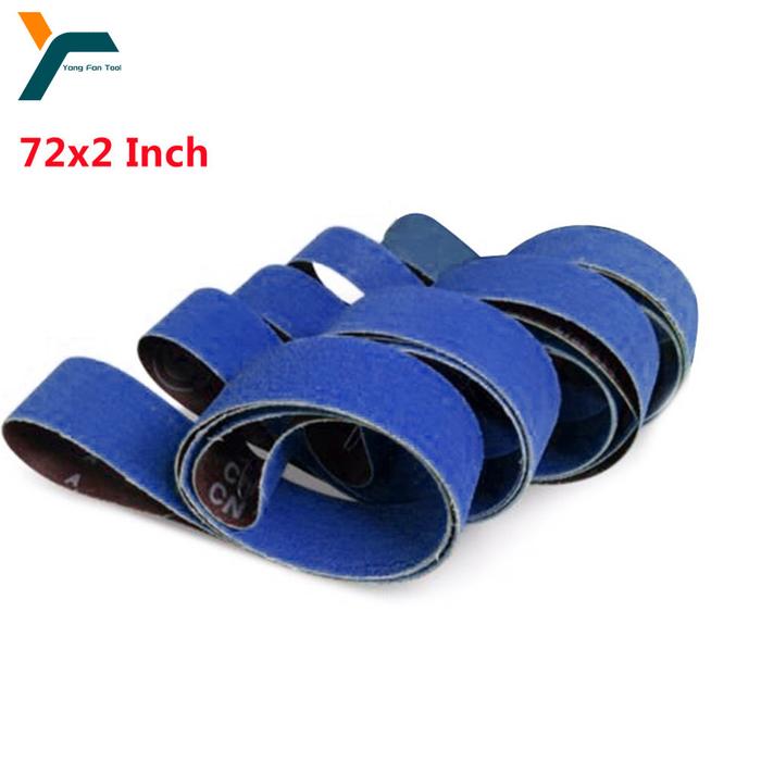 4Pcs 72" x 2" Sanding Belt 40-120 Grit Abrasive Belt 180 x 5cm