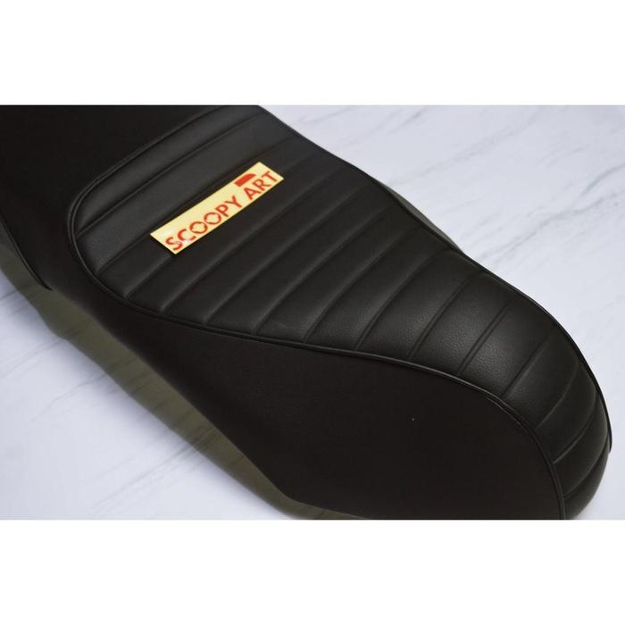 Jok Custom New Scoopy Cafe Racer Press Double Seat Fullset Tulang Kulit Busa Motor L1