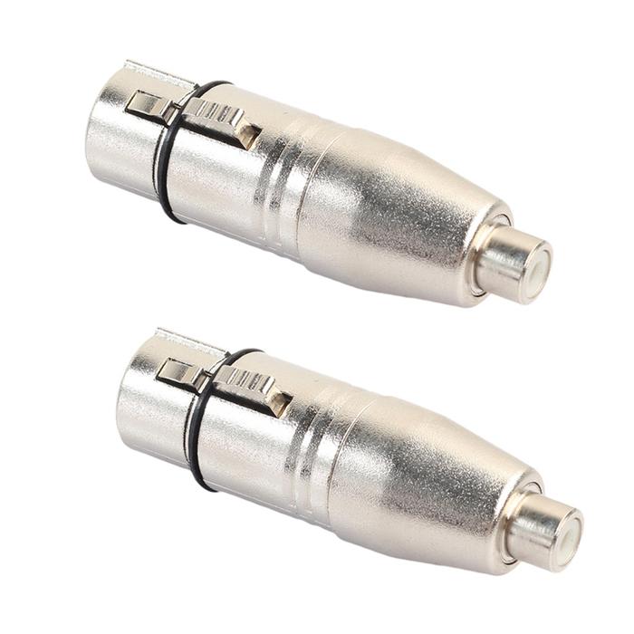 2Pcs XLR to RCA Adapter, RCA Female to XLR Female Adapter Jack Plug