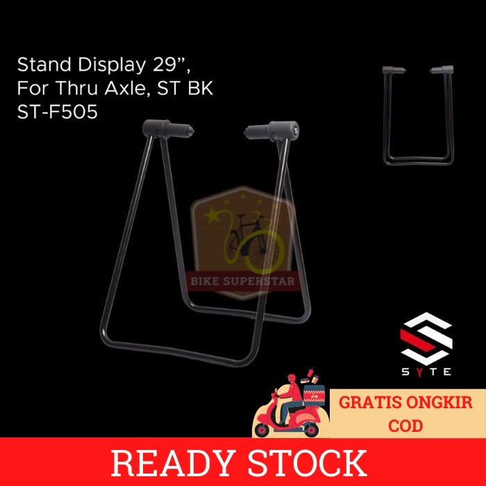 (COD) STAND DISPLAY PARKIR PADDOCK SYTE ST-F505 THRU AXLE ROAD BIKE MTB KASKADA Sepeda Outdoor