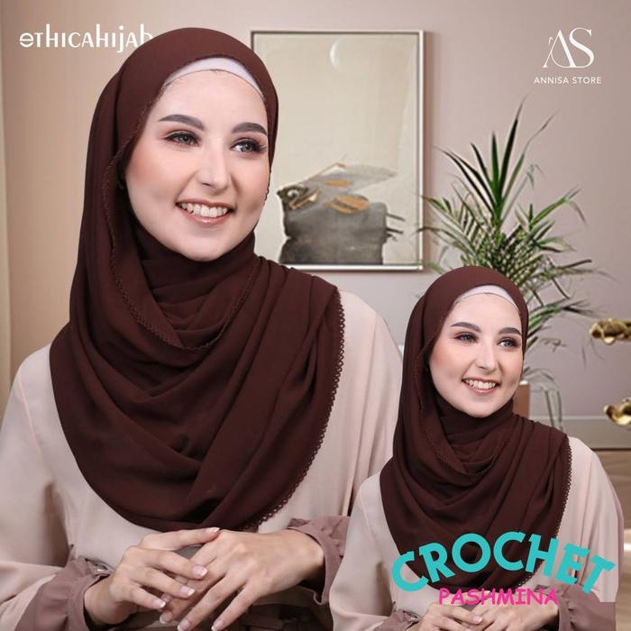 ETHICA HIJAB PASHMINA CROCHET / JILBAB PASMINA CROCHET BY ETHICA
