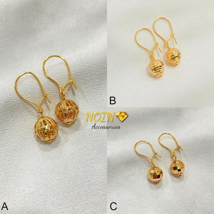 Anting Gantung Bola Kerawang Aksesoris Fashion Yaxiya Jewelry