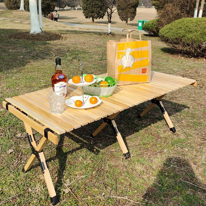 Outdoor Egg Roll Table Portable Folding Picnic Camp Travel Garden BBQ