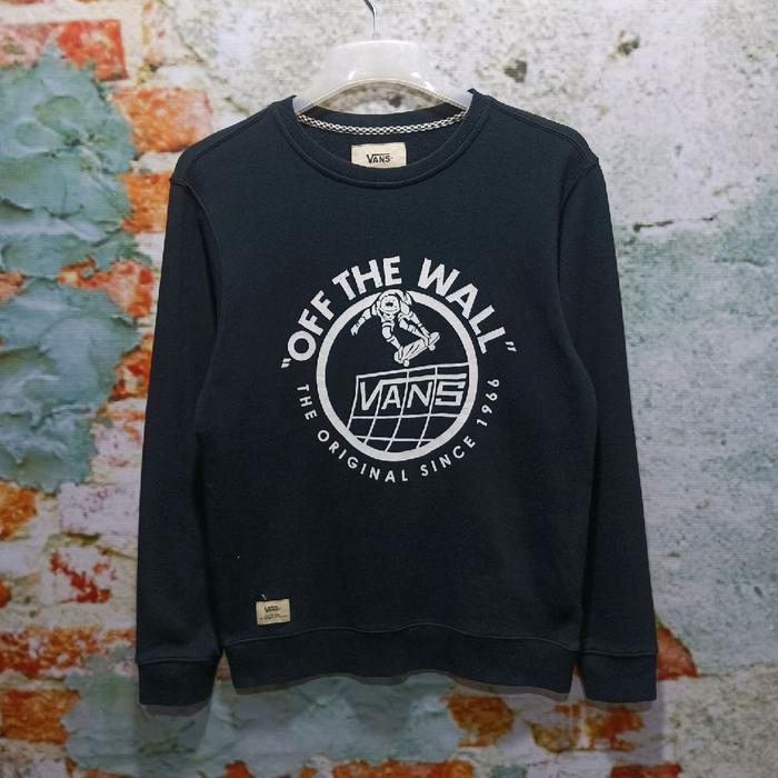 VANS Crewneck Sweatshirt Ukuran L dengan Logo 'Off The Wall' Original Since 1966