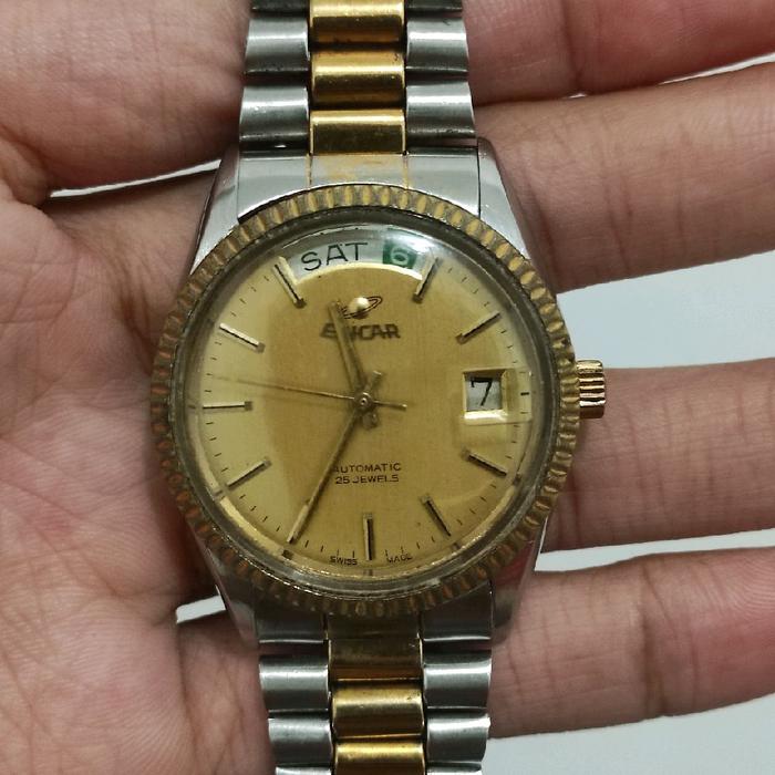 2.2 Jam Enicar president two tone dolphin original bukan rado mido titus enicar longines omega unive