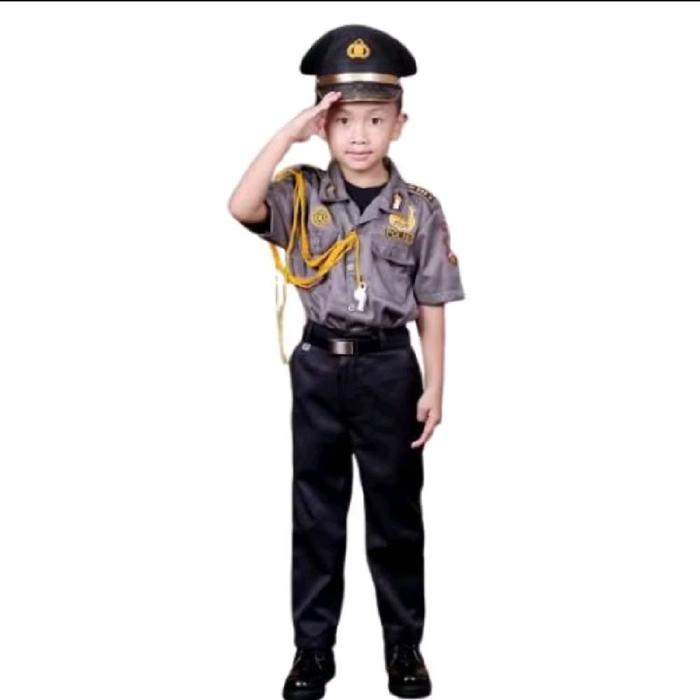 baju profesi polisi anak TK // baju polisi TK