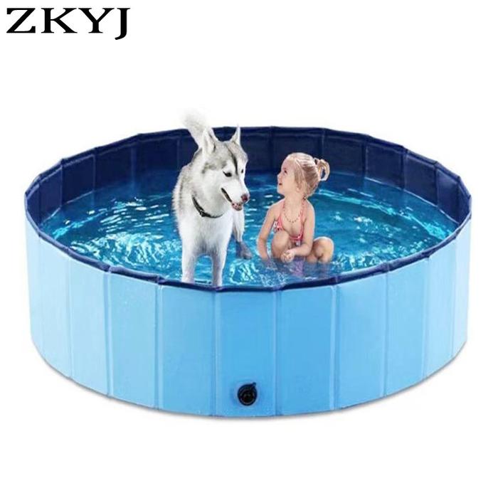 Durable PVC Foldable Pet Bathtub Portable Folding Dog Bathtub Wooden