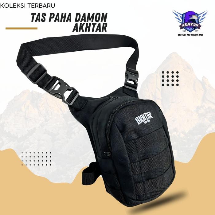 Tas Paha Pria Tactical Waterproof Kecil original Tas Selempang Paha Akhtar Damon